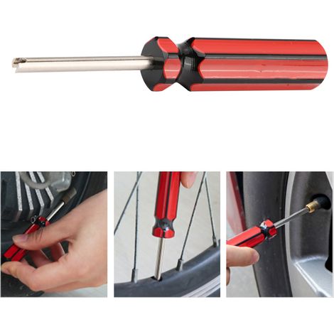 Clé Torx démonte-monte pointeau de valve pour pneu camion auto, outil de réparation de pneu, embout unique, remplacement de tige de valve, usage mécanique. (1/5)