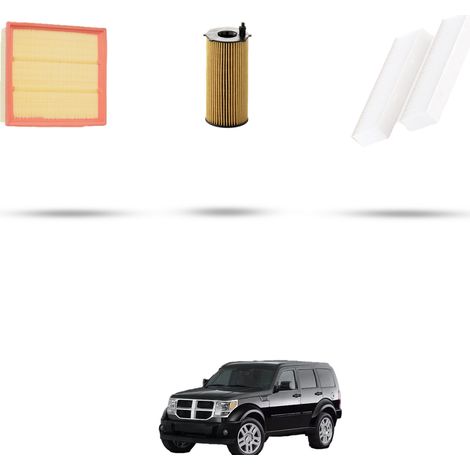 Kit tagliando 3 filtri compatibile con Dodge Nitro 2.8 CRD 130kw dal 2007 (1/5)