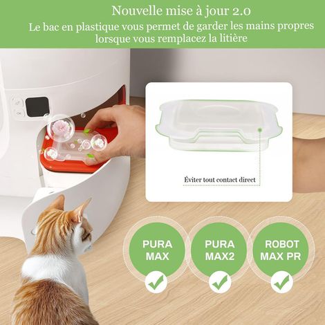 Recharge de Gel Éliminateur d'Odeurs pour Maison de Toilette Autonome pour Chat Lot de Recharges Anti-Odeurs pour Bac à Litière Automatique