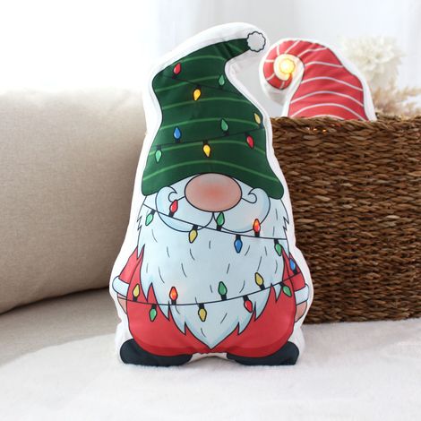 Coussin lumineux led noël 3d 40 x 23 cm – 100 % polyester - 40x23cm - Blanc (1/2)