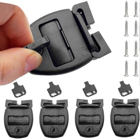 Kit de remplacement de 4 pièces pour loquets de couverture de spa/jacuzzi, avec clés et accessoires de quincaillerie. (1/5)