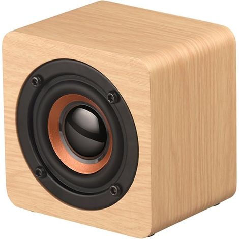 Q1 Mini-Bluetooth-Lautsprecher aus Holz, tragbarer kabelloser Subwoofer, starker Bass, kraftvolle Soundbox, Musik-Zauberwürfel für Smartphone, Tablet, Laptop