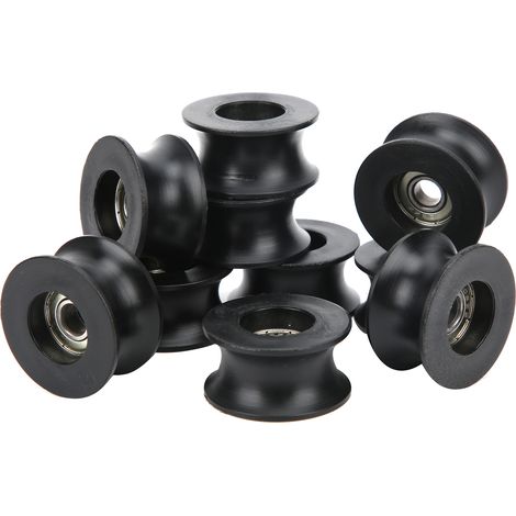 84020.5 1/2 inch pipe BU0840 nylon Z20 20mm diameter guide rail U-shaped groove plastic-coated pulley (sold in sets of 10) (1/5)