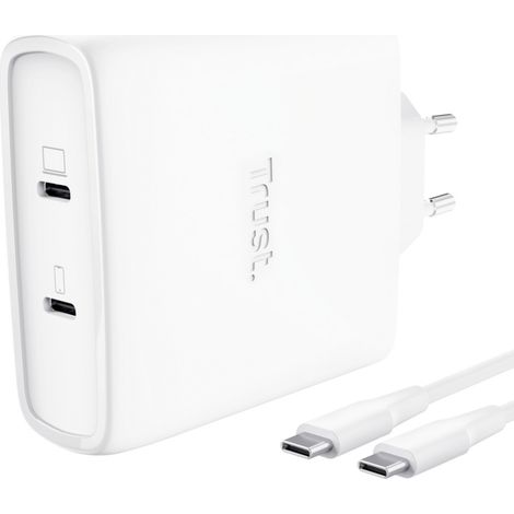 Trust USB Ladegerät 100 W Weiß GaN (1/3)
