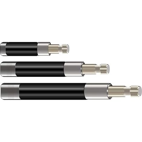 Lot de 3 douilles hexagonales magnétiques 80/120/140 mm (1/4") pour porte-embouts de tournevis, adaptateur de connexion à tige à changement rapide. (1/5)
