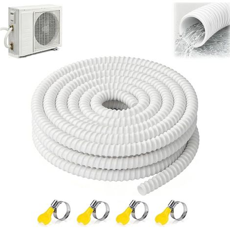 Tuyau condensat 16mm pour climatisation – 3m découpable en PVC anti-UV – 4 colliers de serrage – Évacuation universelle (1/5)