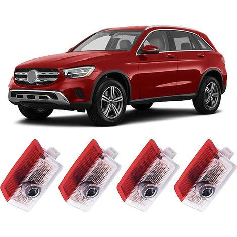 4 Pièces Projecteur de Lumière de Voiture pour Mercedes Benz, Lumière de Porte de Voiture, Projecteur de Porte de Voiture pour Série A B C E M G W166 W176 W205 W212 (1/5)