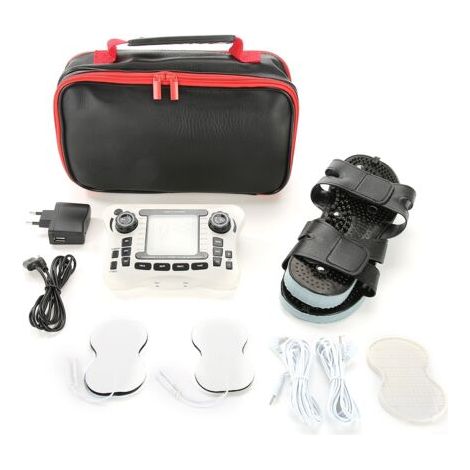 Stimulateur électronique à double sortie, masseur à dix impulsions et chaussons de massage, prise américaine