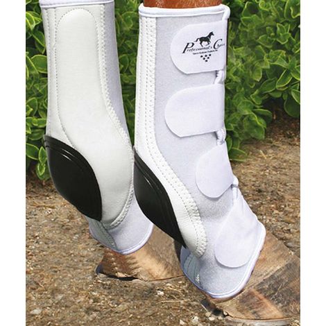 Skid boots modello slide tec standard in neoprene ventilato e flessibile con chiusure tessuto a strappo e rinforzi pelle - Bianco