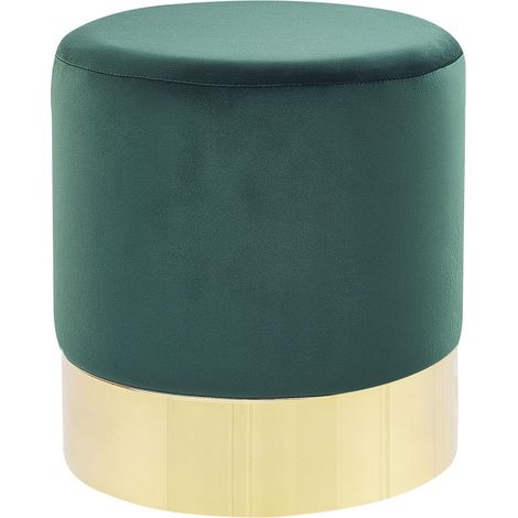 Pouf SOPHIA Samtstoff Dunkelgrün