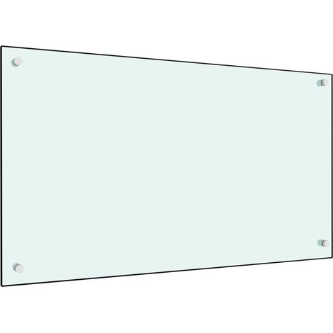 Küchenrückwand Weiß 90x50 cm Hartglas vidaXL