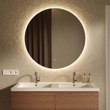 Badezimmerspiegel - Rund - 100cm – Rahmenlos (1/5)