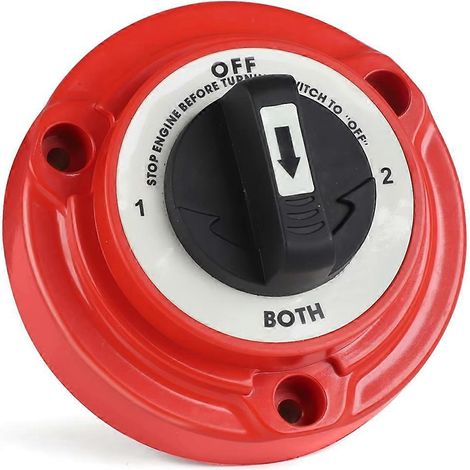 Doppelbatterie-Wahlschalter für Auto, Boot, Wohnmobil, großen LKW (rot) (1/5)