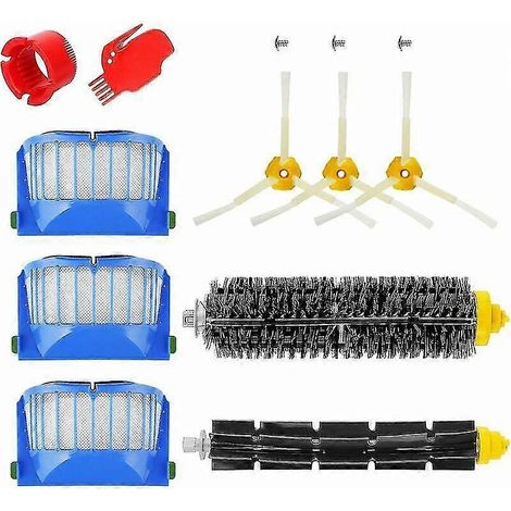 Kit d'accessoires pour iRobot Roomba série 600 (modèles 671, 692, 694, 697, 698, 650, 651, 660 et 690) : tête de brosse, rouleau de filtre, pièces détachées. (1/5)