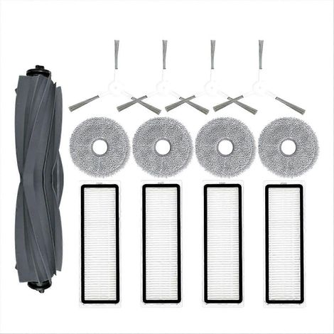 10-teiliges Ersatzteilset für den Staubsaugerroboter L10 Prime: Hauptseitenbürste, HEPA-Filter und Wischmopp, Reinigungszubehör, komplettes Ersatzteilset für den Roboter (1/5)