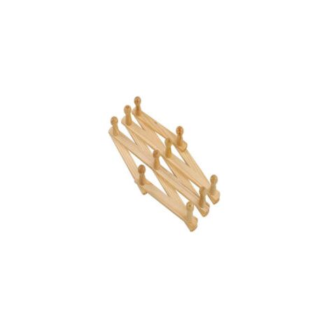 Ausziehbarer Wandgarderobenständer aus Holz, Akkordeon-Wandhaken zum Aufhängen von Hüten, Mützen, Tassen, Mänteln, Taschen und Kaffeebechern, ideal für Eingangsbereich, Flur und Esszimmer - Crezuo
