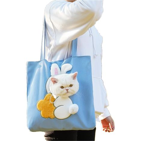 Sac de Transport pour Chat et Petit Chien avec Tête Ouverte, Sac à Bandoulière Respirant et Confortable pour Voyage et Sortie (1/5)