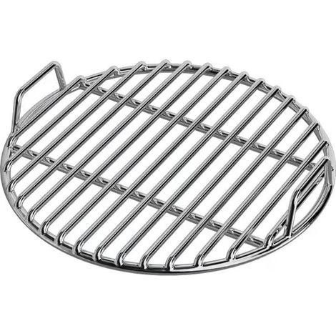 Grille de rechange ronde en acier inoxydable de 38 cm avec poignée, planche de cuisson portable, idéale pour le camping et les pique-niques.