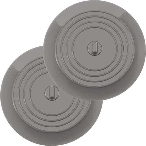 Confezione da 2 tappi per vasca in silicone, universali per kitchen, bagni e launderie (15.3 cm/6 pollici) (1/4)