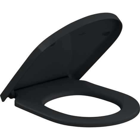 Villeroy & Boch Subway 3.0 - Abattant de WC, SoftClosing, QuickRelease, Pure Black 8M42S1R7