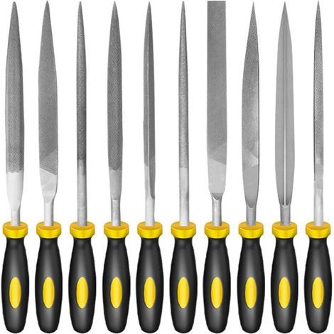 Set mit 10 Mini-Metallfeilen, Holzschnitzwerkzeuge, geeignet zum Feilen von Stahl und zum manuellen Schärfen von Holz. (1/5)