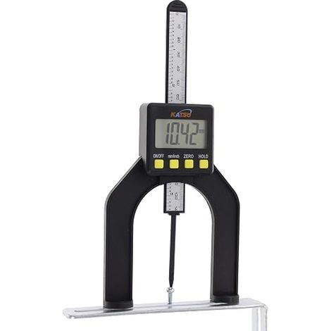 Digital Depth Gauge 0-80mm Digital Depth Meter Height and Depth Measuring Tool for Lawnmower Router Woodworking Milling Cutter Table Saw - Large Display (1/4)