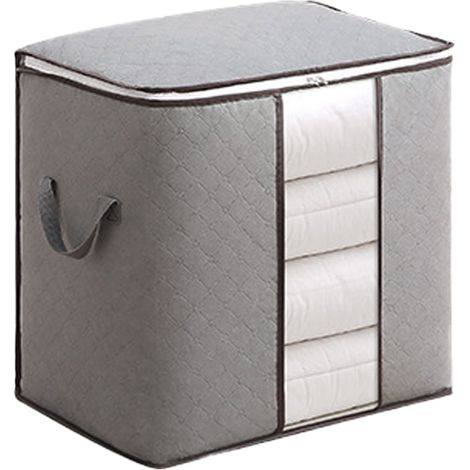 Sac De Rangement Non Tissé - Fenêtre Transparente - Poignées Renforcées - Pour Couettes Literie Jouets - 1 Pièce (1/5)