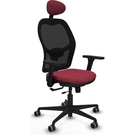 Silla de oficina piqueras y crespo negro soporte lumbar ajustable (1/2)