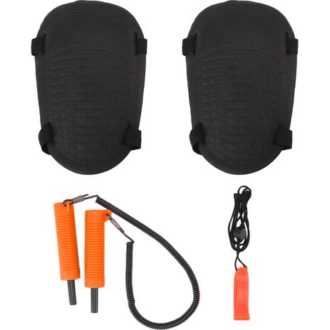 Pics à glace rétractables pour pêche, genouillères EVA robustes et sifflet de sécurité orange pour activités hivernales (1/5)