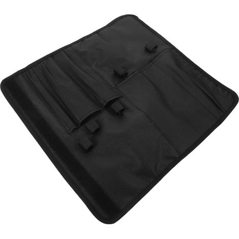 Sacoche de Transport Étanche pour Couteaux Cuisine, Pochette en Tissu Oxford Noir Compartiments Multiples, Étui à Couteaux Portatif pour Camping et Usage Professionnel, Rangement (1/5)