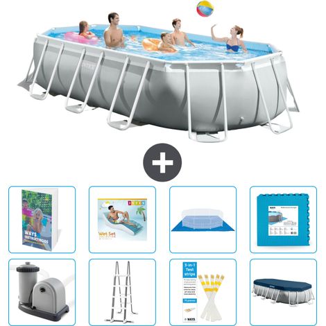 Prism Frame Pool Oval - 503x274x122 cm - 9-teilig S651