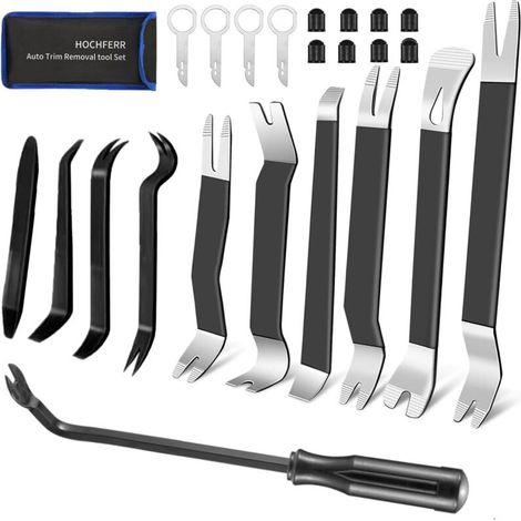 Métal 24 Pièces Outils pour Garnitures Outils Démontage Outillage Carrosserie pour Panneau Accessoires Porte Autoradio Tableau De Bord De Voiture (Part2)