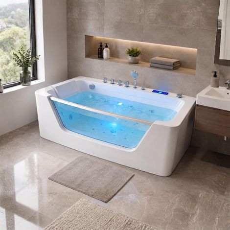 Vidalux WB44 Deluxe Waterfall 1700 x 850 Whirlpool & Airspa Bath (1/5)
