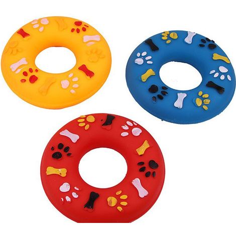 Zooroom Giocattolo da masticare per cani Anello in gomma con squeaker 13 cm - 1 pz. - Anello in gomma con squeaker 13 cm - 1 pz. (1/3)