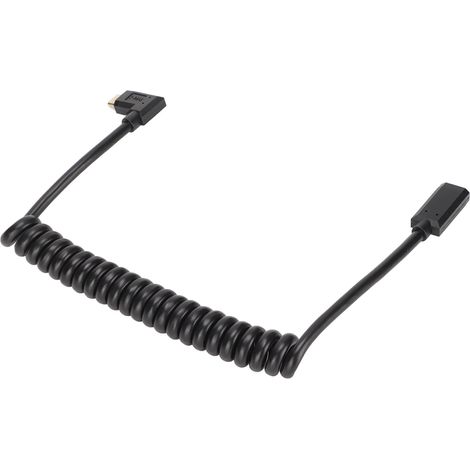 Câble USB C Hélicoïdal 1,2m avec Charge Rapide 3A et Transmission 4K 60Hz, Connexion USB-C Femelle-Mâle 10Gbps (1/5)
