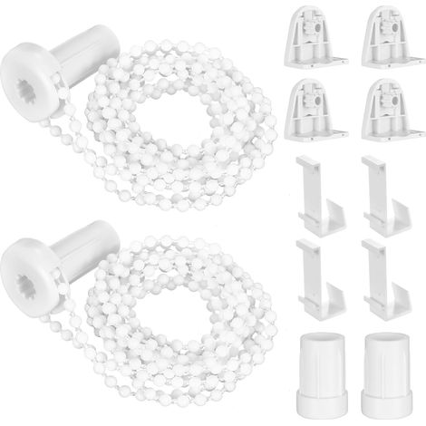 2 Sets Fixation pour Store Enrouleurs, 17mm Accessoires pour Stores Enrouleurs, Supports Rechange de Accessoires de Store à Enrouleur pour Store Fenetre Store Enrouleur Occultant fenêtres (Blanc) (1/5)
