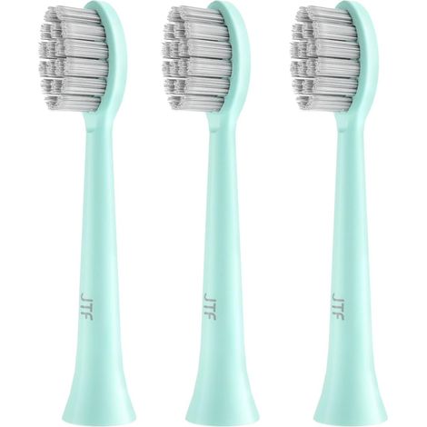 Electric Toothbrush Heads Compatible with Sonic Toothbrush P200, Extra Soft Bristles, 3 Packs, Green (1/5)