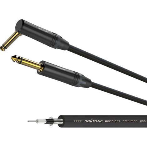 Roxtone MGJJ170L1-BK Professionelles Instrumentenkabel (1/4)
