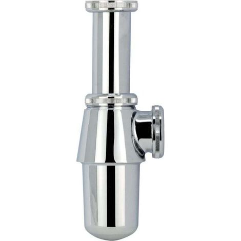 Siphon de lavabo en laiton Ø32 Wirquin 30724027, gris