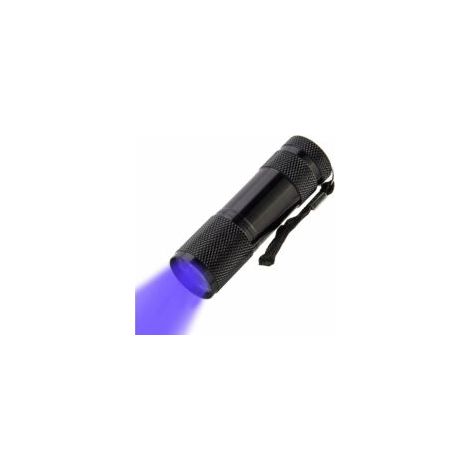 Linterna de luz negra/UV de 9 LED, linterna LED UV, detector de manchas, localizador de manchas para ropa, alfombras o tapetes.