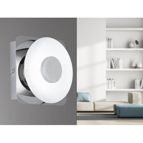 LED Wandleuchte SPACE Silber Chrom mit Glas, Höhe 14cm (1/5)