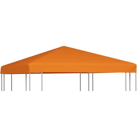 Toile supérieure de belvédère 310 g / m² 3 x 3 m orange - Accessoire pour tonnelle tente de réception jardin extérieur (1/5)