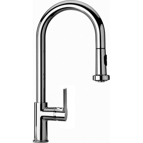 Miscelatore Rubinetto monocomando PAINI serie Le Mans per lavello con doccetta estraibile cod. 90CR591LL
