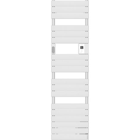 Sèche-serviettes électrique connecté sans soufflerie 500W ADÉLIS étroit digital blanc carat - ATLANTIC - 861919 (1/5)