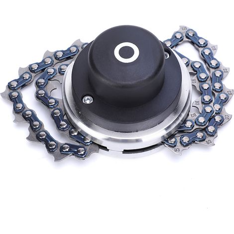 Tête de coupe à chaîne spirale 65Mn, accessoire pour tondeuses à gazon et débroussailleuses, coupe-bordures à chaîne spirale, noir (1/5)