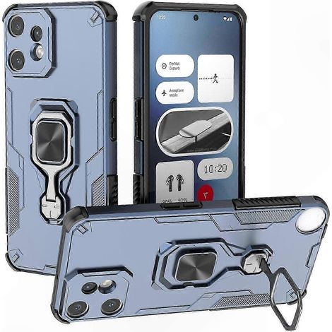 Coque Hybride TPU avec Béquille Métallique pour CMF Phone 2 Pro, Protection Renforcée et Design Mince, Support de Téléphone Portable, Coque Arrière Résistante aux Chocs, Noir (1/4)