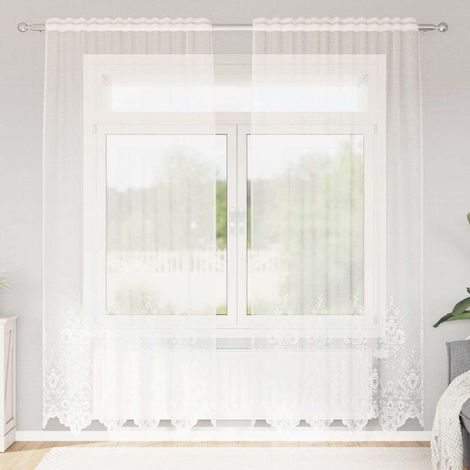 Tenda in Pizzo con tende Bianco 200 x 150 cm Poliestere vidaXL (1/5)