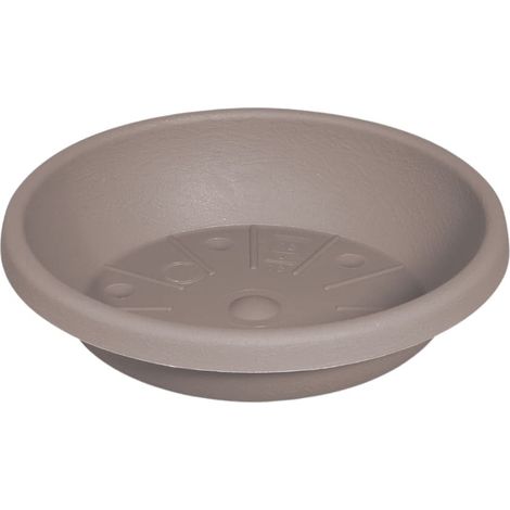 Blumentopfuntersetzer, Pflanzuntersetzer, Untersetzer Cylindro, taupe