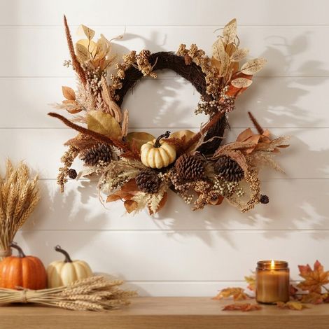 Harvest Autumn Decorative Wreath (1/2)