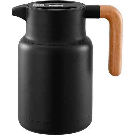 1 cafetière isotherme Divers accessoire de portail, acier inoxydable, double paroi vide, poignée en bois, usage maison/bureau/voyage (1/5)